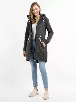 Вязаное флисовое пальто Dreimaster, серый