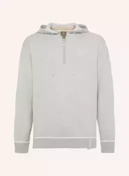 Вязаное худи с шелком Boggi Milano, серый