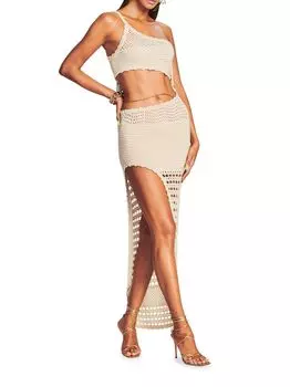 Вязаное крючком платье Moretti Retrofte, слоновая кость