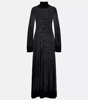 Вязаное макси-платье Toteme, черный