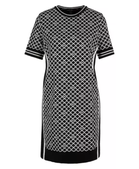 Вязаное мини платье – экологичная мода Marc Cain, черный