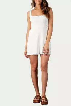 Вязаное мини-платье Poppy белого цвета LUCCA