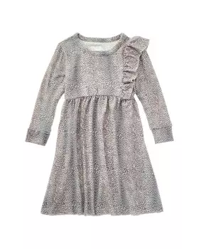 Вязаное мини-платье с асимметричными рюшами Chaser Love, мультиколор