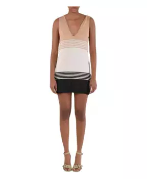 Вязаное мини платье с открытой спиной Akep, мультиколор