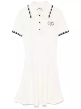 Вязаное мини-платье Self-Portrait, нейтральный