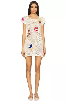 Вязаное мини-платье Tach Clothing, cream