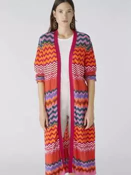 Вязаное пальто Oui, розовый