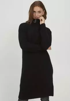 Вязаное платье b.young, черный деним