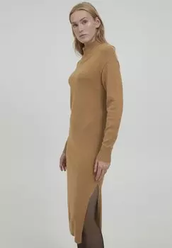 Вязаное платье b.young, коричневый