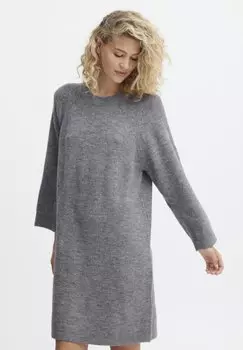 Вязаное платье b.young, серый