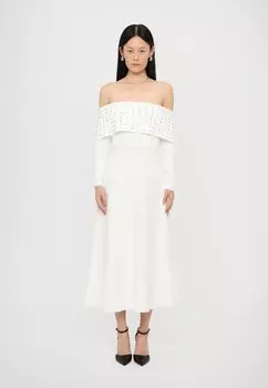 Вязаное платье BARDOT Needle & Thread, слоновая кость
