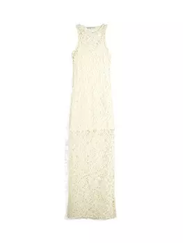 Вязаное платье Bershka, экрю