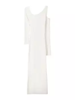 Вязаное платье Bershka, экрю