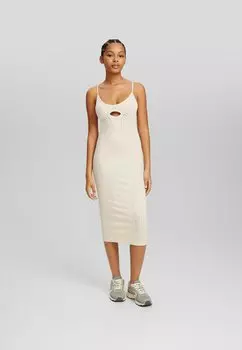 Вязаное платье Bershka, белый