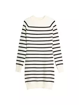 Вязаное платье Bershka, белый