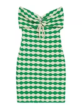 Вязаное платье Bershka, белый