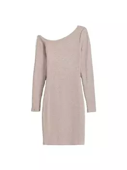 Вязаное платье Bershka, бежевый