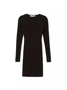 Вязаное платье Bershka, черный