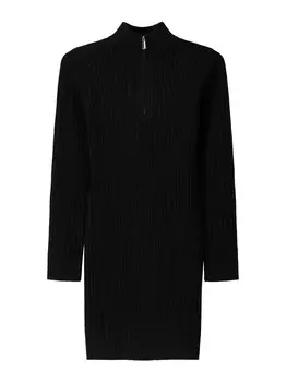 Вязаное платье Bershka, черный