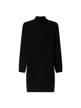 Вязаное платье Bershka, черный