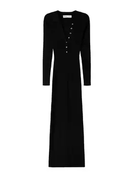 Вязаное платье Bershka Knitted dress, черный