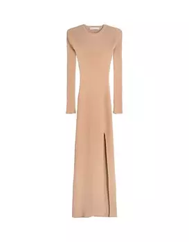 Вязаное платье Bershka, песочный