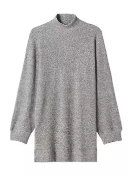 Вязаное платье Bershka, серый