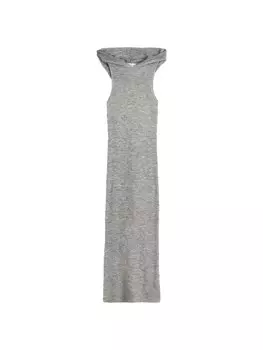 Вязаное платье Bershka, серый