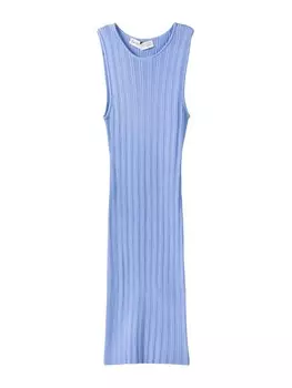 Вязаное платье Bershka, светло-синий