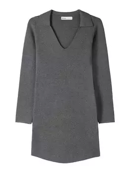Вязаное платье Bershka, темно-серый