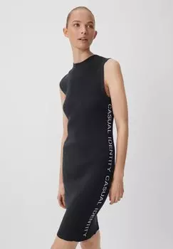 Вязаное платье comma casual identity, темно-синий