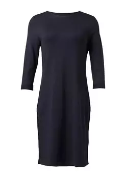 Вязаное платье COMMA Knitted dress, темно-синий