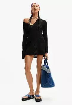 Вязаное платье Desigual, цвет Czarny