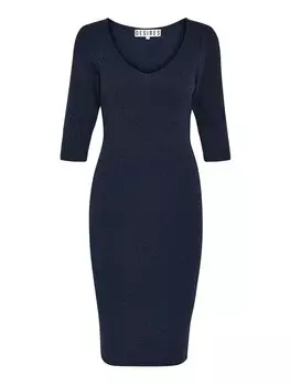 Вязаное платье DESIRES Leila, ночной синий
