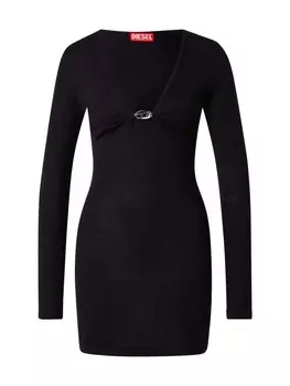 Вязаное платье DIESEL Knitted dress M-PLACKY, черный