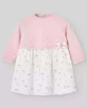 Вязаное платье для девочки с перьями Glacier PAZ Rodrguez, розовый