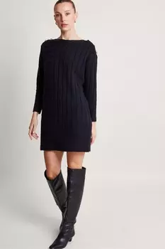 Вязаное платье джо Monsoon, черный