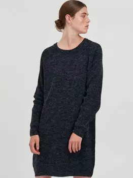 Вязаное платье ерово Ichi, синий