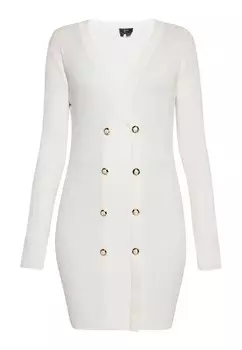 Вязаное платье faina Knitted dress, белый