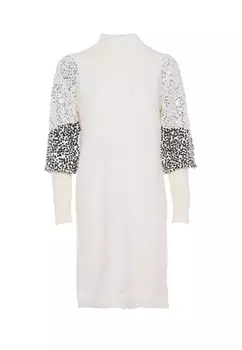 Вязаное платье faina Knitted dress, белый