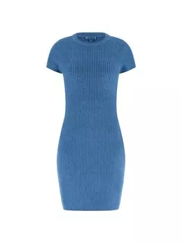 Вязаное платье GUESS Knitted dress, пятнистый синий