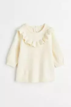 Вязаное платье H&amp;M, натуральный белый