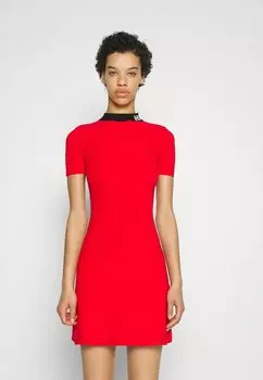 Вязаное платье HUGO, красный