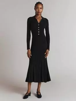 Вязаное платье из папоротника Ghost, черный