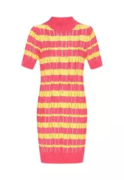 Вязаное платье IZIA Boho, цвет Yellow/Orange