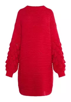 Вязаное платье IZIA, цвет Blood red