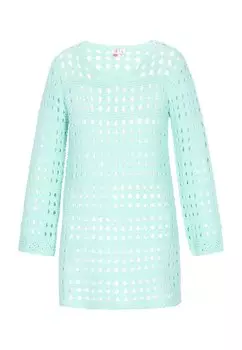 Вязаное платье IZIA Fashion Look, аква