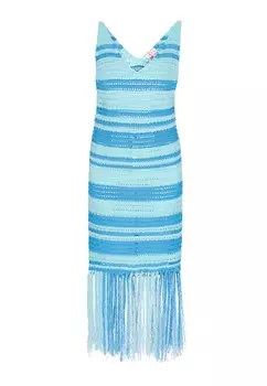 Вязаное платье IZIA Fashion Look, синий/светло-синий