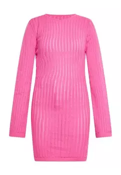 Вязаное платье IZIA Knitted dress, розовый