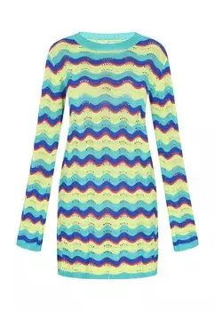 Вязаное платье IZIA, синий/светло-синий